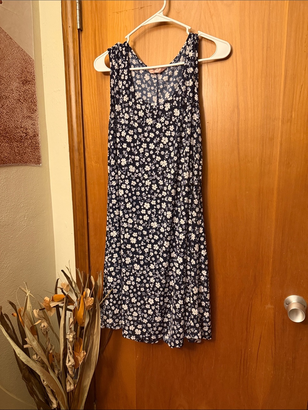 SJS Navy Floral Sleeveless Mini Dress
